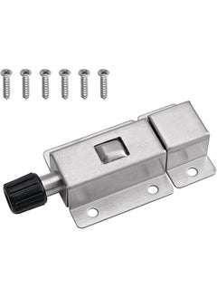 Shrux Shrux Spring Door Lock Slide Door Lock Bolt Latch Safety Automatic Spring Barrel Door Lock with Screws for Gate WindowHeavy Stainless Steel Material Door and Window Safety Security Spring Lock  - Image 1