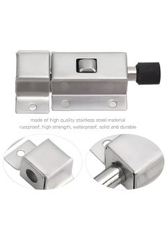 Shrux Shrux Spring Door Lock Slide Door Lock Bolt Latch Safety Automatic Spring Barrel Door Lock with Screws for Gate WindowHeavy Stainless Steel Material Door and Window Safety Security Spring Lock  - Image 4