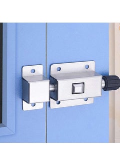 Shrux Shrux Spring Door Lock Slide Door Lock Bolt Latch Safety Automatic Spring Barrel Door Lock with Screws for Gate WindowHeavy Stainless Steel Material Door and Window Safety Security Spring Lock  - Image 3