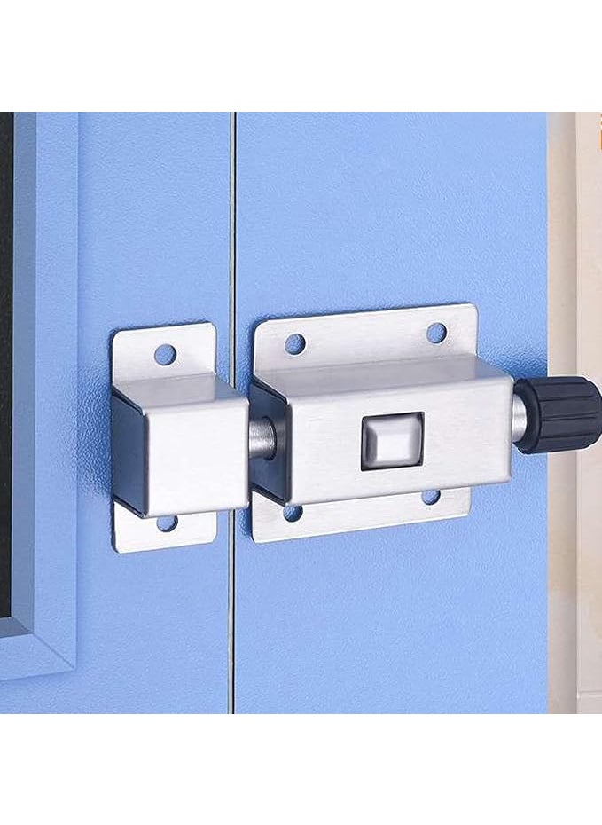 Shrux - Shrux Spring Door Lock Slide Door Lock Bolt Latch Safety Automatic Spring Barrel Door Lock with Screws for Gate WindowHeavy Stainless Steel Material Door and Window Safety Security Spring Lock - Image 1