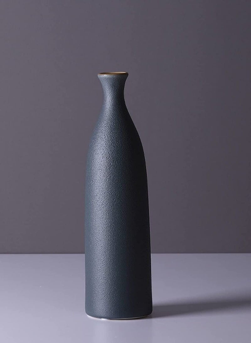 GGEROU Colorful Ceramic Flower Vase,Elegant Decorative Flower Vase for Living Room, Kitchen, Office 33*9*2.5 cm  - Image 1