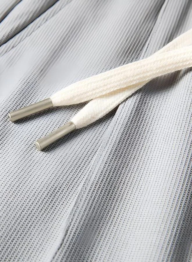 Take Two  Grey Plain Shorts with Drawstring for Men | Best Price UAE