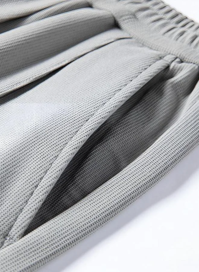 Take Two  Grey Plain Shorts with Drawstring for Men | Best Price UAE
