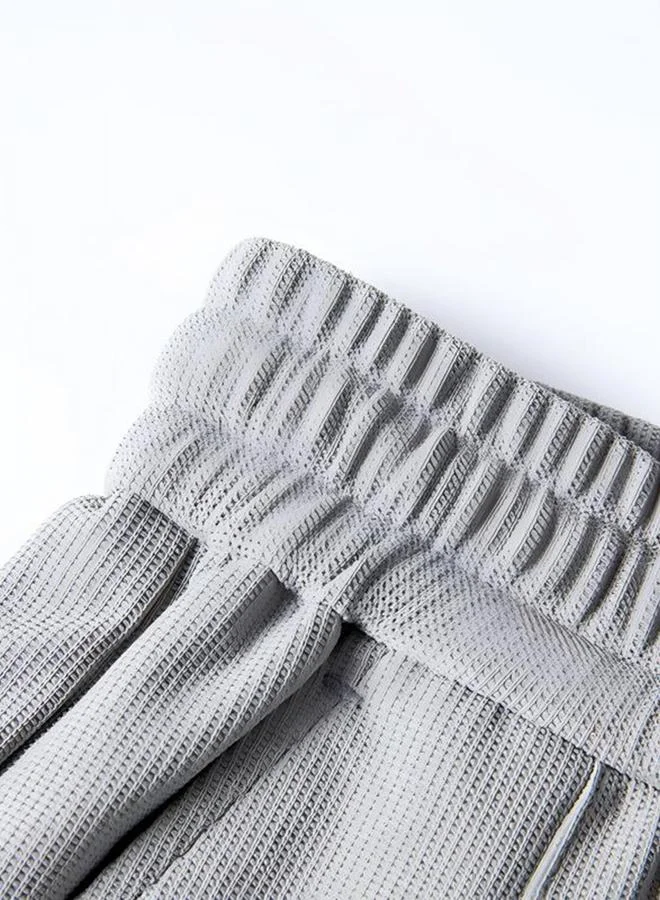 Take Two  Grey Plain Shorts with Drawstring for Men | Best Price UAE