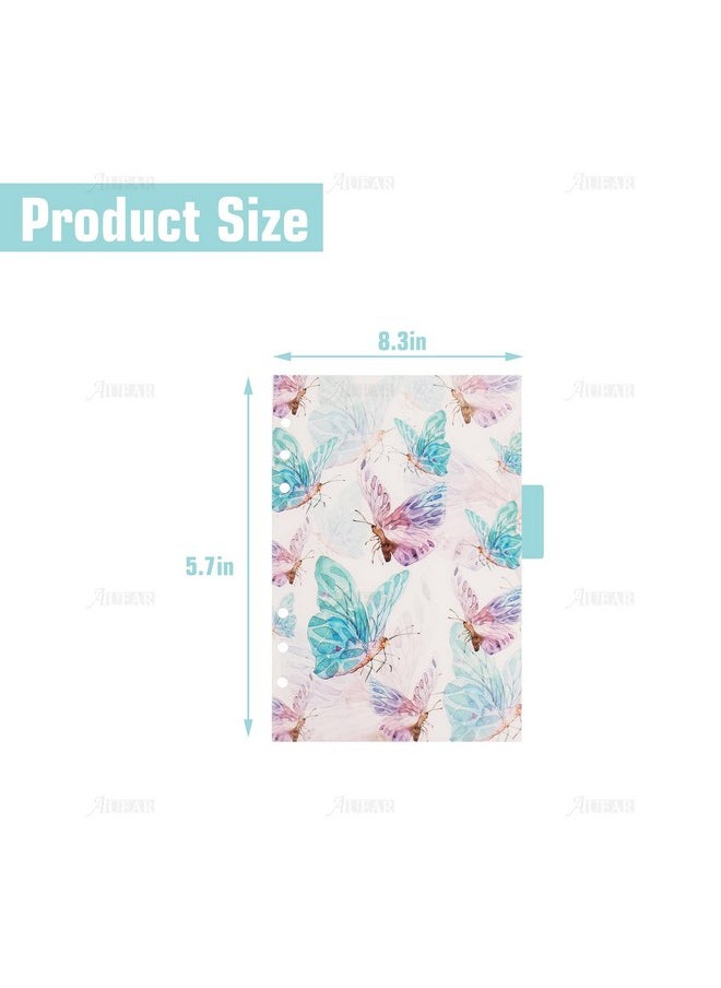 AUEAR , 12 Pack Binder Index Dividers A5 Binder Plastic Insertable Index Tab Binder Divider With 3 Stickers For 6 Ring Planner Notebook Travel Diary  - Image 2