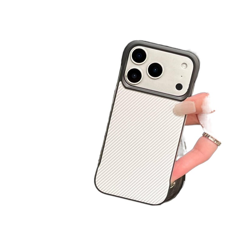 iPhone 15 Plus Protective PC for iPhone 15 15 Plus 15 Pro 15 Pro Max with Frameless Design and Half Wrapped Design and Anti Slip Grip in White - Image 5