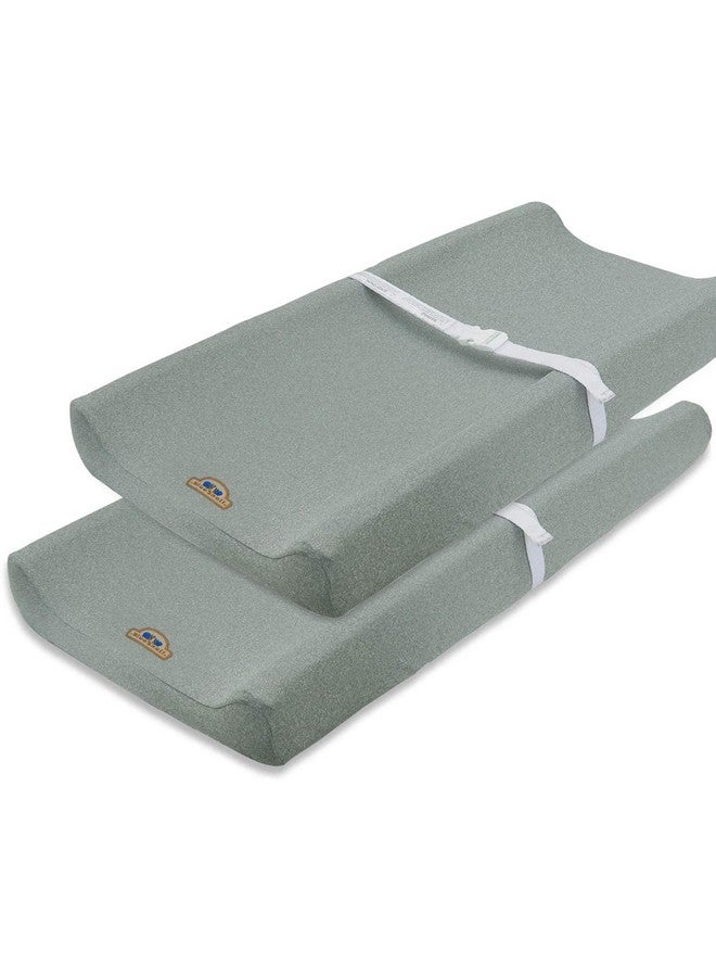 BlueSnail Super Soft And Stretchy Changing Pad Cover 2Pk By Bluesnail (Heather Grey) - Image 2