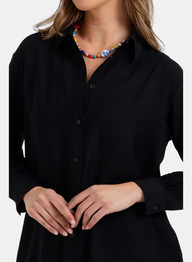 Carina Relaxed Textured Shirt Dress - Image 3