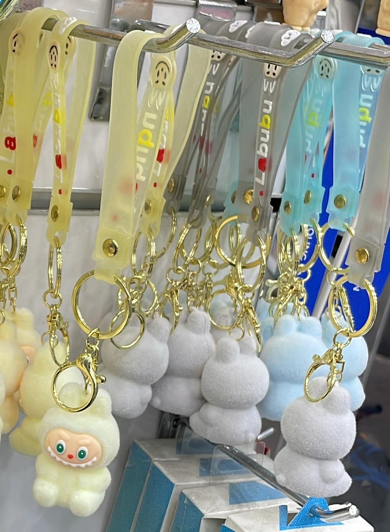 LABUBU Keychain For Women And Girls, Cute Labubu Doll Wristlet Accessories For Backpack Handbag Car Keys - Image 3
