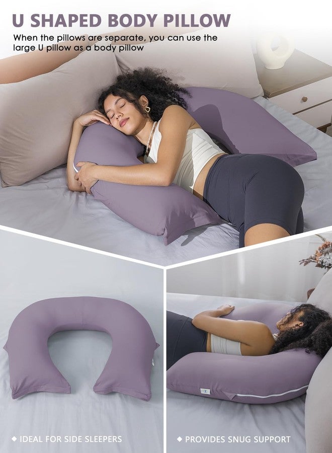 INSEN Reading Pillow, Back Pillow for Sitting in Bed for Reading, Nurse & Relax, Reading Pillow for Adults, Moms & Kids, Sit Up Pillow for Bed (Soft Jersey-Purple, Basic) - Image 4