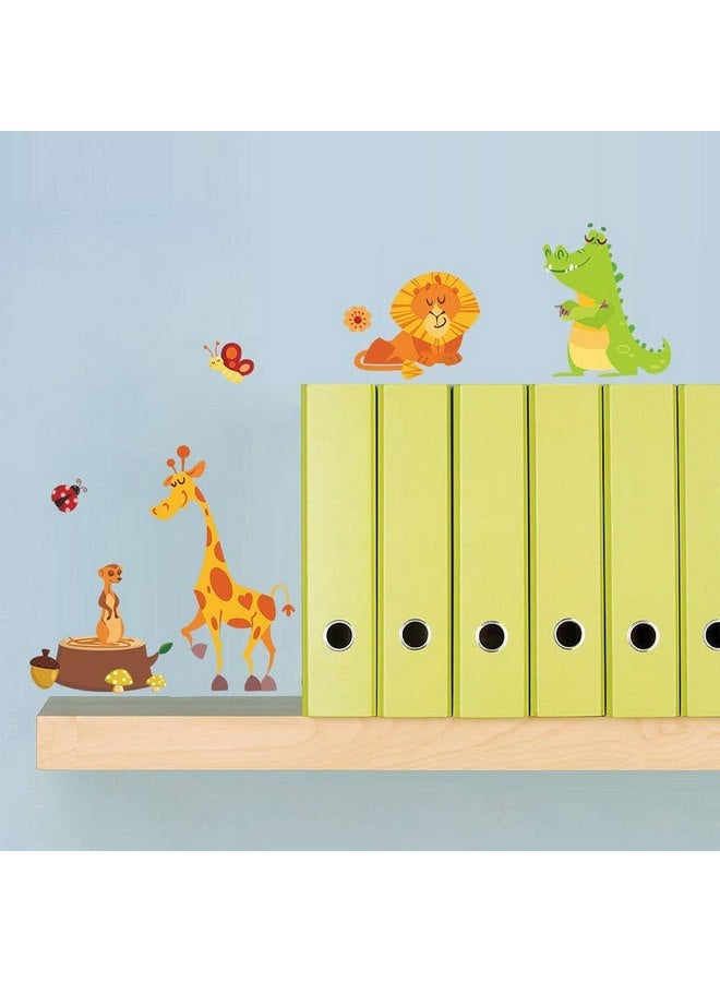 ديكوش مجموعة ملصقات حائط حيوانات الغابة من DEKOSH مكونة من ملصقات ملونة لغرفة لعب الأطفال - ملصقات حائط للأطفال للجنسين قابلة للتقشير واللصق بطابع السفاري - Image 5