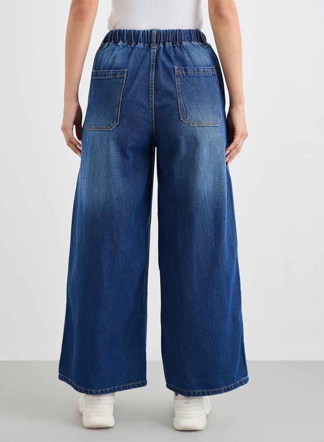 Styli Flowy Wide Leg Pants with Pockets - Image 4
