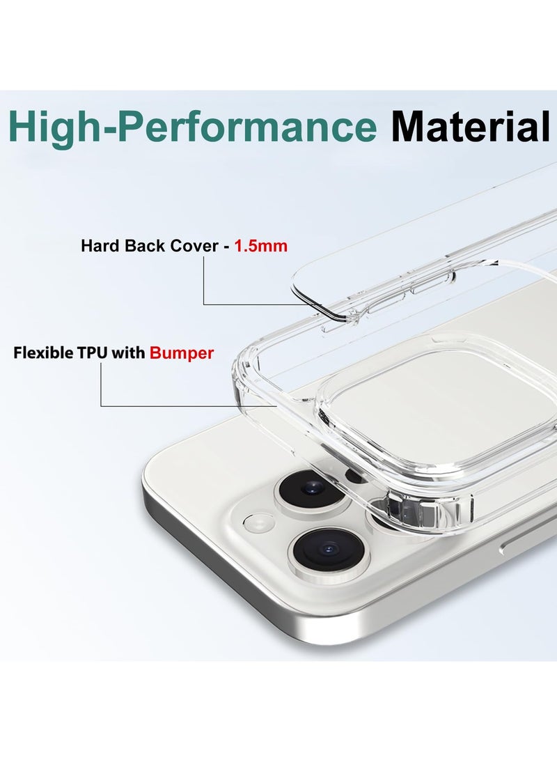 BORTONY iPhone 16 Pro Cover 6.3 inch Crytsal Clear TPU Anti Scratch Slim Thin iPhone 16 Pro Case Shockproof Protective Case for iPhone 16 Pro - Image 5