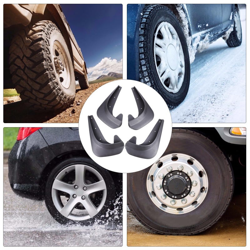 Universal 4Pcs Small Size Car Mud Guards Splash Guards for Wheels Exterior Protection - Image 4