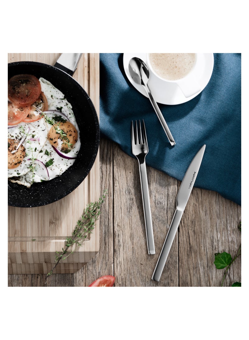 بيرجوف بيرجهوف- طقم أدوات مائدة 30 قطعة اسينس- جودة عالية من الفولاذ المقاوم للصدأ، 6x سكين 22,5سم، 6x ملعقة 21,5سم، 6x شوكة 21سم، 6x شوكة كعك 15,5سم، 6x ملعقة قهوة/شاي 15سم- صندوق يصلح كهدية- منتج بلجيكي - Image 3