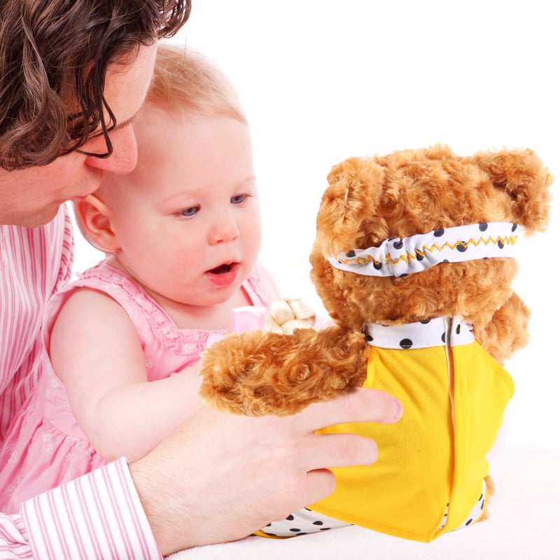 ZJoey Set of 2 Cute Shirt Or Skirt Teddy Bear Clothes Outfit Fits Most 14" - 18" Bear Plush Stuffed Animal Outfit Build a Bear Doll Clothes and Make Your Own Stuffed Animals( Sleeveless A, Fit 14"-18") - Image 3