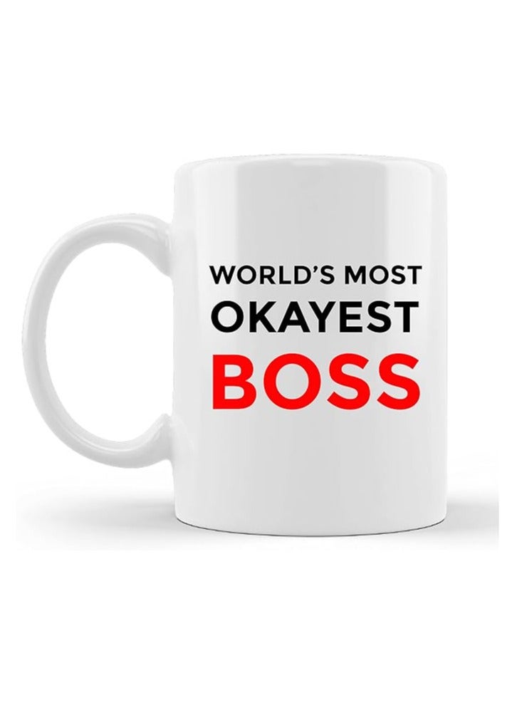PRINTSHOP4ME Best Boss Coffee Mug White 11Oz Ceramic Mug And Present Idea For Male/Female/Bosses/Coworkers - Image 1