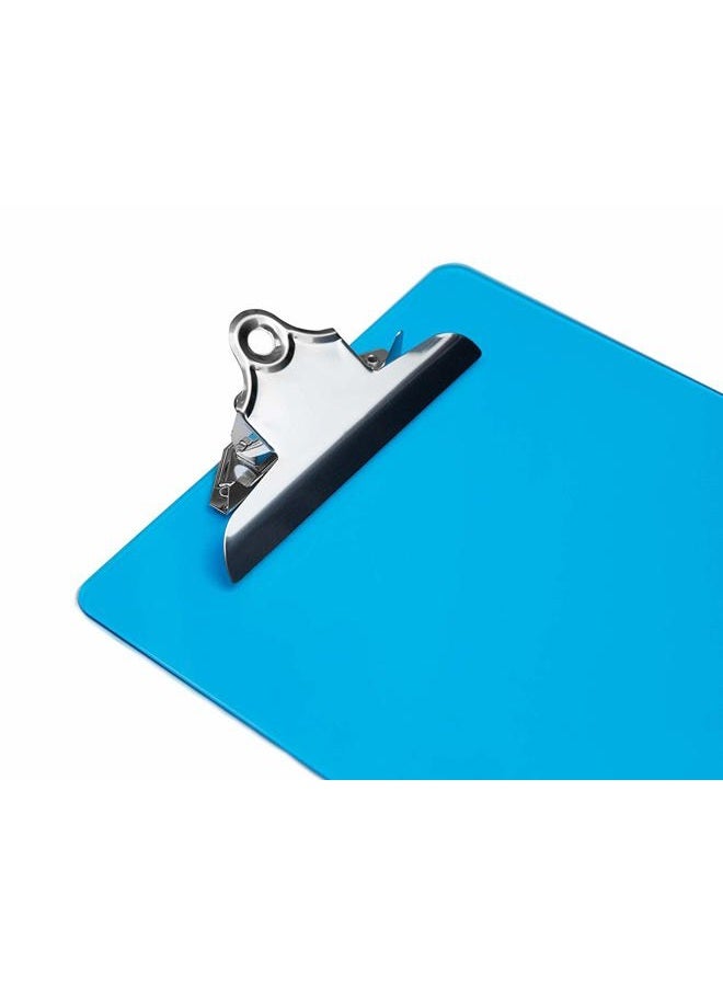 Office Solutions Direct Plastic Clipboards (Set of 6) Multi Pack Assorted Colored Clipboard | Strong 12.5 x 9 Inch | Holds 100 Sheets! Acrylic Clipboards Big Clip Board Clips - Image 3