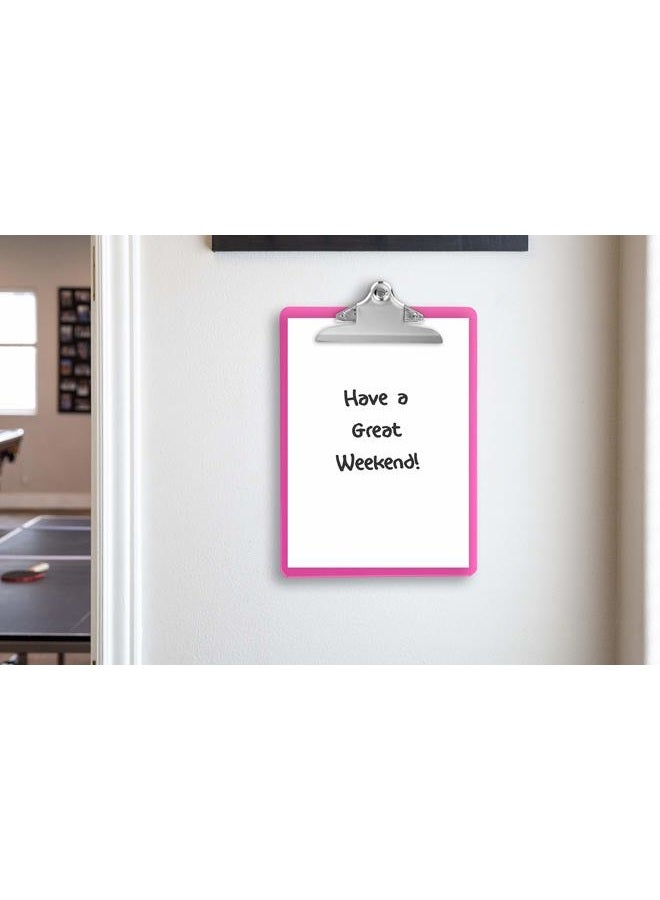 Office Solutions Direct Plastic Clipboards (Set of 6) Multi Pack Assorted Colored Clipboard | Strong 12.5 x 9 Inch | Holds 100 Sheets! Acrylic Clipboards Big Clip Board Clips - Image 4