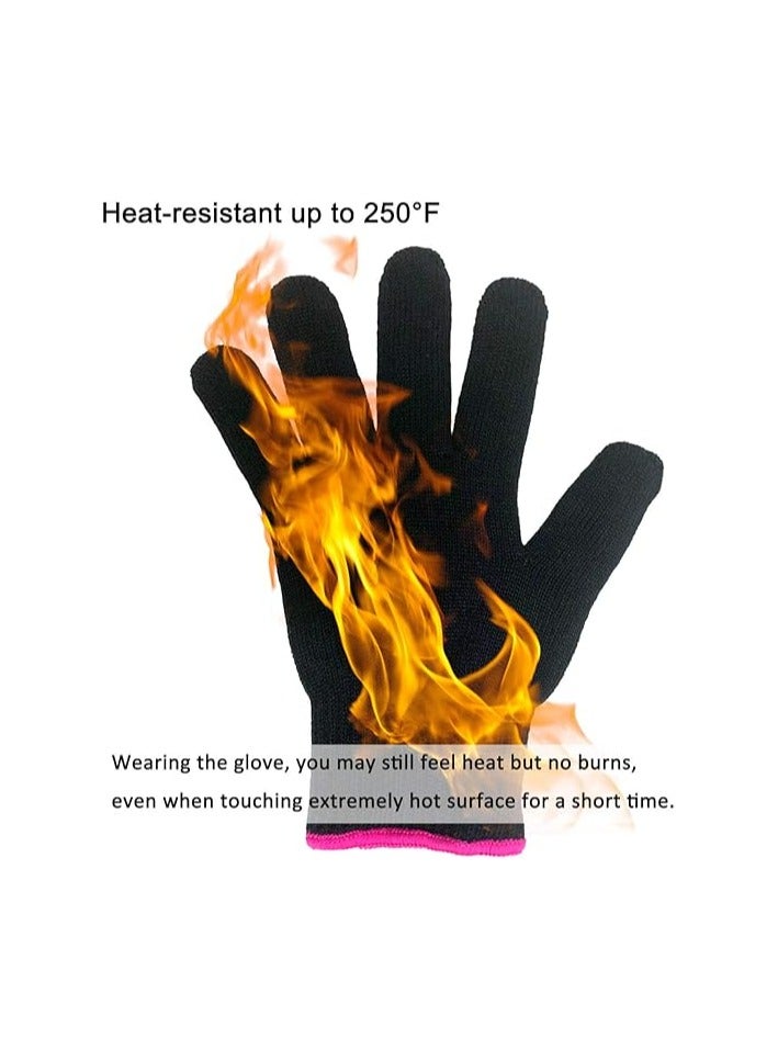 KHAJUL 2 PCS Heat Resistant Gloves, Professional Hair Styling, High Temperature Protection - Image 5