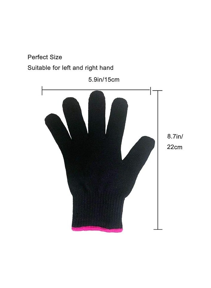 KHAJUL 2 PCS Heat Resistant Gloves, Professional Hair Styling, High Temperature Protection - Image 2