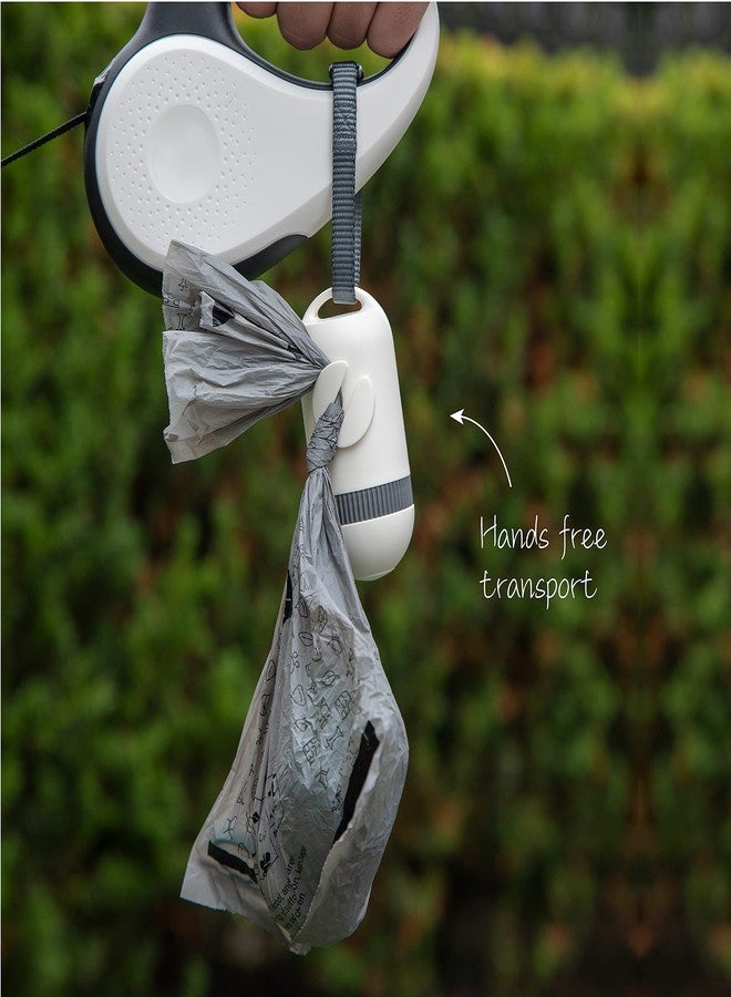 SVD.PET Dog Poop Bag Dispenser, Retractable Waste Bag Fits Any Dog Leash, Drop-Proof Poop Bag Holder, Doggy Walking Accessory (Pearl White) - Image 5