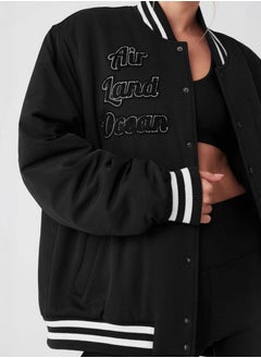 alo alo Embroidery College style baseball jacket jacket  - Image 3