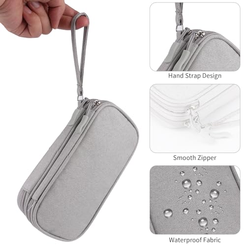 JIAKAI Travel Cable Organizer - Electronics Accessories Bag(Double Layer - Grey) - Image 4