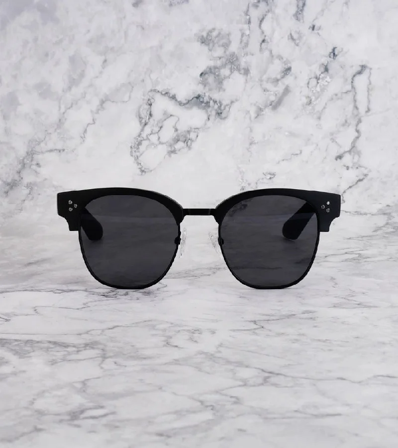 Explicit Poets Explicit Poets Unisex Donny Matt Black-Gray Stylish Sunglasses, 19EP1M