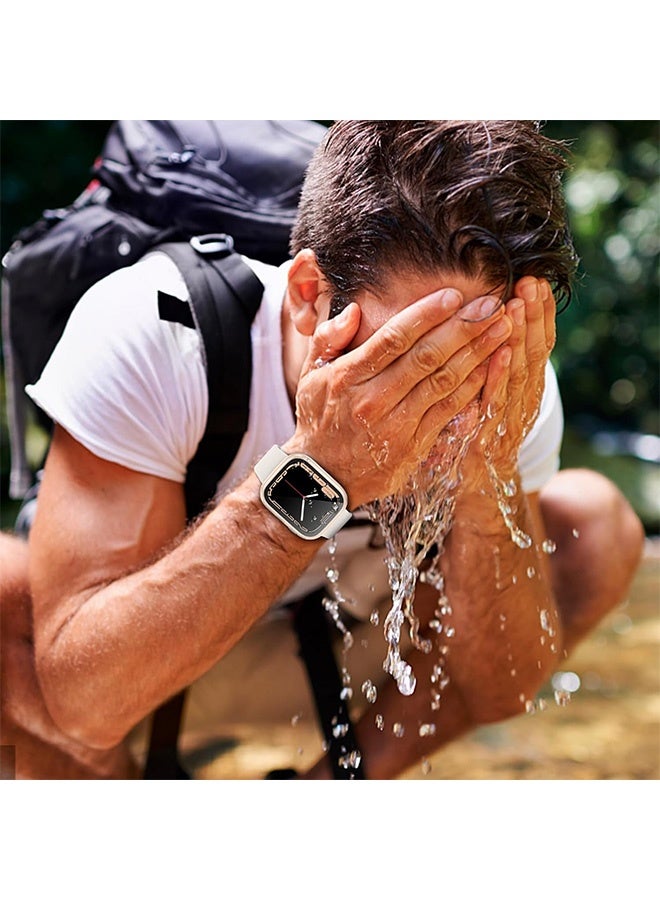 Quantum 3 PCS Watch Screen Protector Case, Hard Watch Bumper Case Protective Cover Frame, Compatible with Apple Watch Series 9/8/7 41mm - Image 5