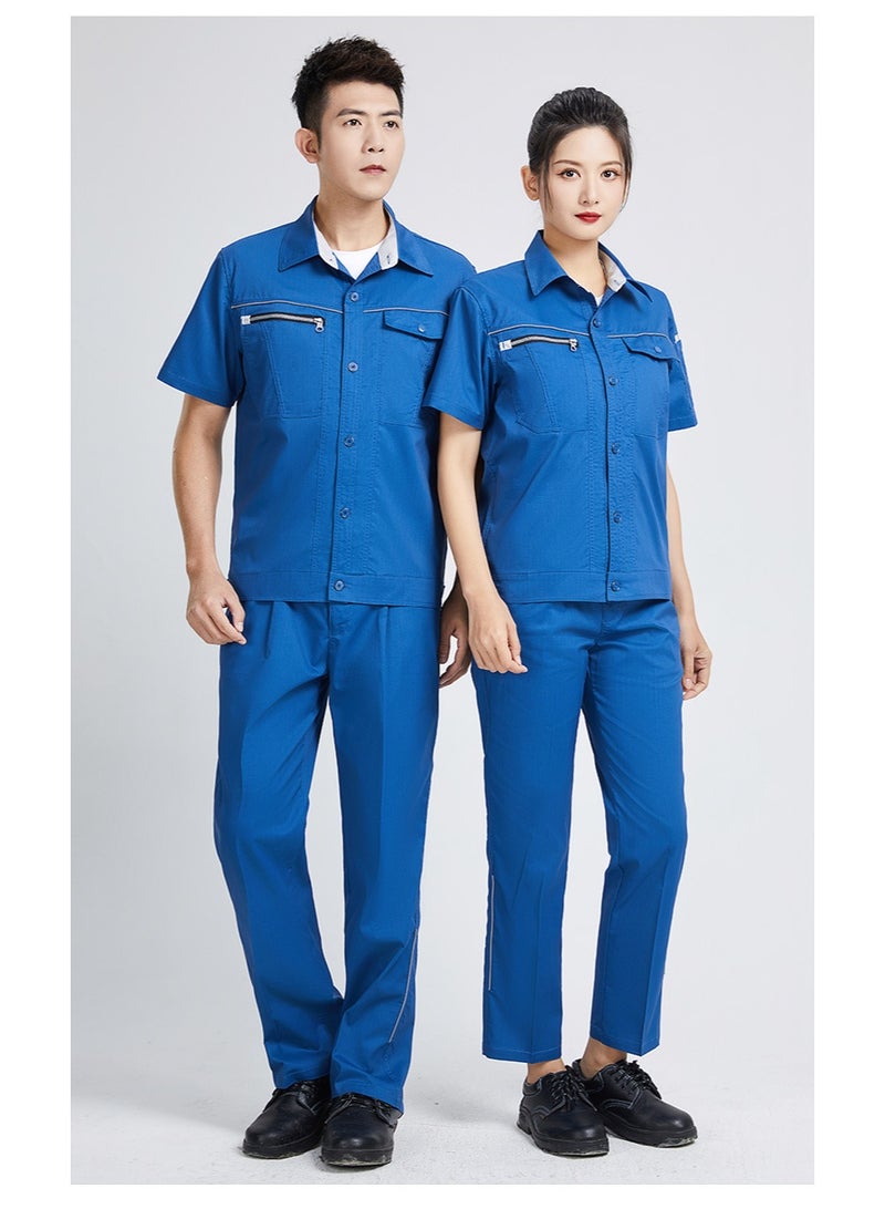 NIBEMINENT Summer Design Work Clothing Bamboo Fiber Elastic Comfortable Factory Workshop Uniforms Worker Coveralls Breathable Work Wear - Image 3