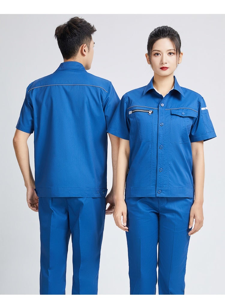NIBEMINENT Summer Design Work Clothing Bamboo Fiber Elastic Comfortable Factory Workshop Uniforms Worker Coveralls Breathable Work Wear - Image 2