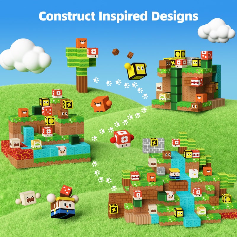 GobiDex Magnetic Blocks Kids Building Toys for Boys Girls 3+, Game-Based Build MagWonder with Magnet Construction Toys, Upgraded STEM Sensory Gift for Birthday (1 inch) - Image 2