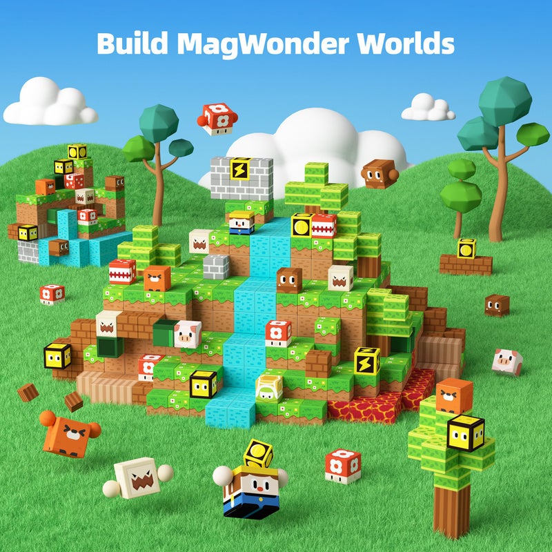GobiDex Magnetic Blocks Kids Building Toys for Boys Girls 3+, Game-Based Build MagWonder with Magnet Construction Toys, Upgraded STEM Sensory Gift for Birthday (1 inch) - Image 3