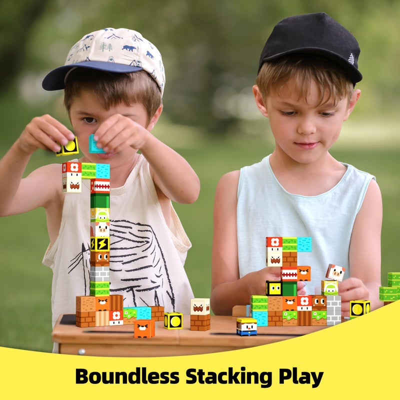 GobiDex Magnetic Blocks Kids Building Toys for Boys Girls 3+, Game-Based Build MagWonder with Magnet Construction Toys, Upgraded STEM Sensory Gift for Birthday (1 inch) - Image 5