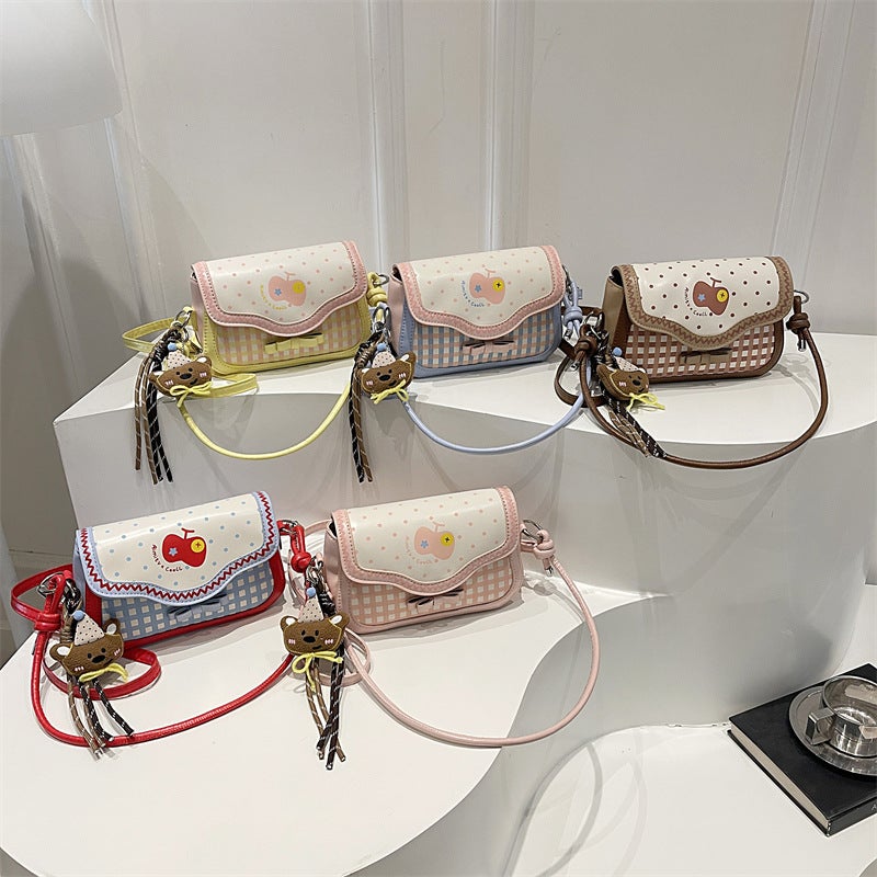 Fresh Plaid Patchwork Shoulder Bag - Image 5