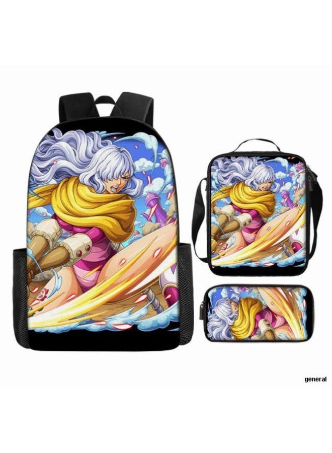 عام أحدث نموذج عالمي من الكرتون طباعة ثلاثة قطعة حقيبة مجموعة ( الطلاب ، الأطفال ، الأصدقاء ، نزهة ، تسلق الجبال ، الخ . ) - Image 1