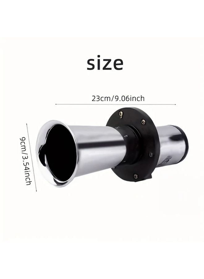Vintage Black Car Horn Loud Dual Tone 12V Air Horn For Classic Cars Motorcycles - Image 2