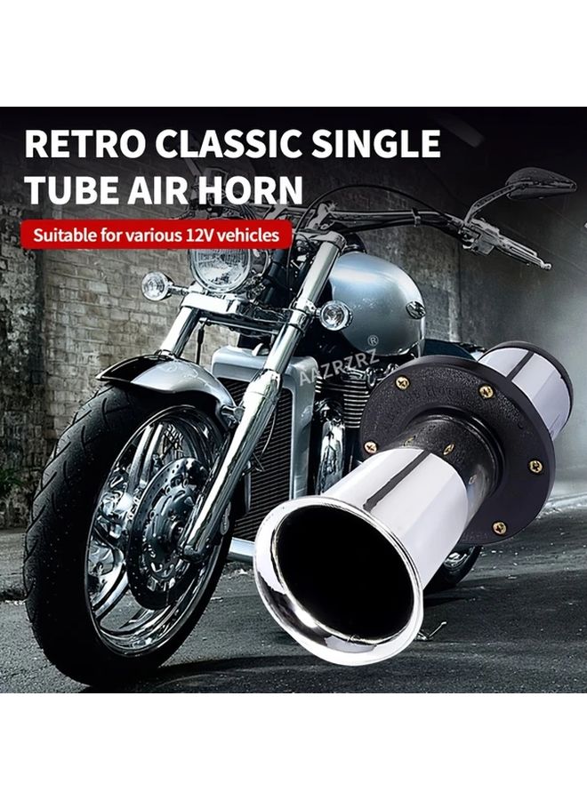 Vintage Black Car Horn Loud Dual Tone 12V Air Horn For Classic Cars Motorcycles - Image 5