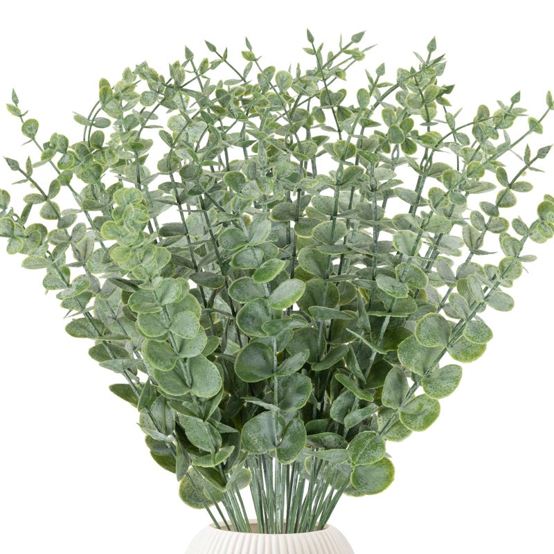 LYRWI 38pcs Eucalyptus Stems Artificial Eucalyptus Leaves Fake Greenery Branches Fake Flowers for Wedding Centerpiece Spring Easter Farmhouse Home Decoration - Image 1