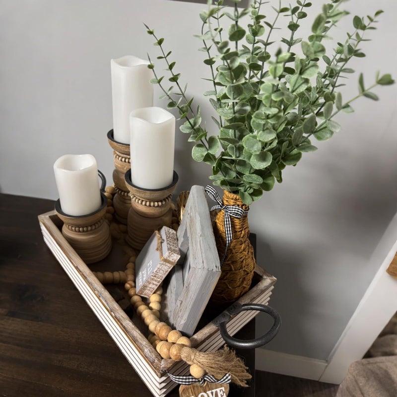 LYRWI 38pcs Eucalyptus Stems Artificial Eucalyptus Leaves Fake Greenery Branches Fake Flowers for Wedding Centerpiece Spring Easter Farmhouse Home Decoration - Image 4