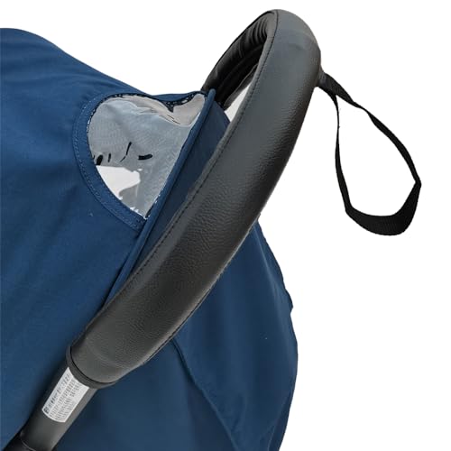 Feliliber Baby Stroller Handle PU Leather Cover, Pram Handle Protective Cover, Stroller Accessories Compatible with Babyzen Yoyo, with Wrist Strap Hole - Image 1