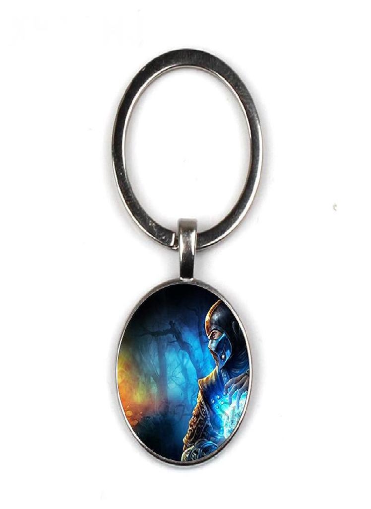 Eckek - Arrival Mortal Kombat Keychain Handmade Glass Dome Scorpion Sub Zero Jewelry Steampunk Keychain - Image 1