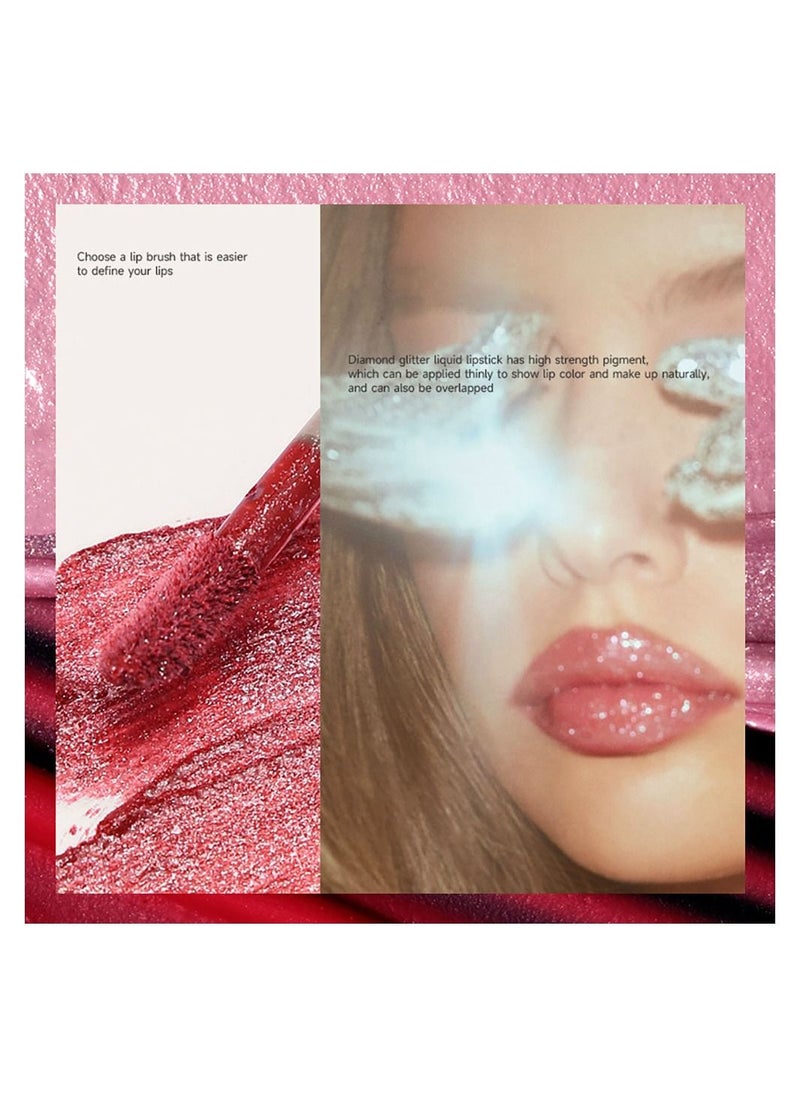 DEROL Liquid Lipsticks Diamond High Shine Makeup For Women Velvet Long Lasting Waterproof Highly Pigmented Colour Quick-Drying, Smudge-Proof, Nourishes, Conditions,Ultra Soft Moisturizer  - Image 5