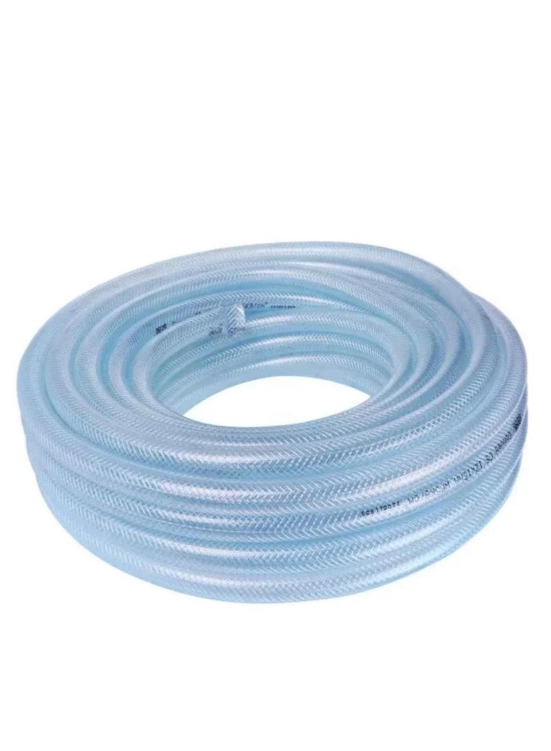 Generic 1/2'' (0.5 INCH) 8MM 20 Yard  Transparent High Presure Heavy Duty Braided Water Pvc Hose Pipe For Garden,Car Wash, Floor Clean,Pet Bath heavy rubber durable and flexible hose  - Image 2