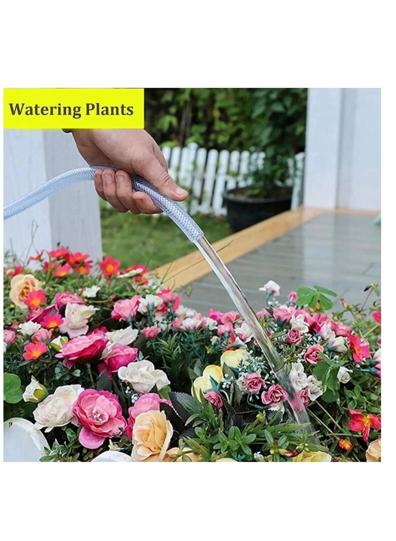Generic 1/2'' (0.5 INCH) 8MM 20 Yard  Transparent High Presure Heavy Duty Braided Water Pvc Hose Pipe For Garden,Car Wash, Floor Clean,Pet Bath heavy rubber durable and flexible hose  - Image 3