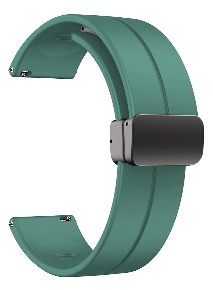 TIGER Magnetic Watch Band 16mm 18mm 19mm 20mm 22mm – Soft Silicone Strap with Quick Release Pins, Magnetic Folding Clasp Replacement Sport Band for Men & Women, Compatible with Smart Watches, Adjustable, Comfortable & Skin-Friendly - Image 1