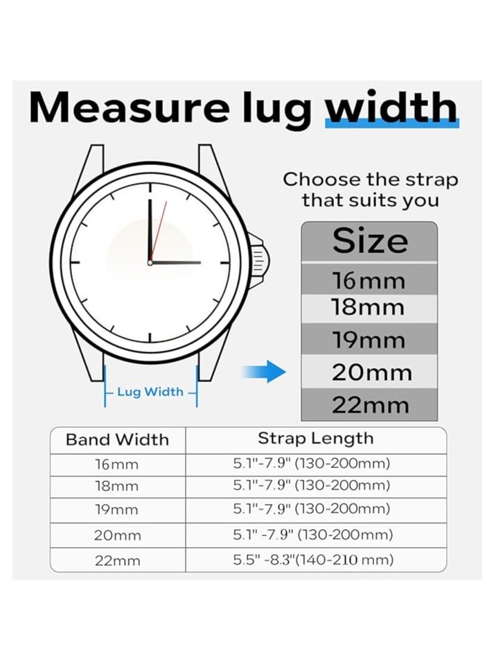 TIGER Magnetic Watch Band 16mm 18mm 19mm 20mm 22mm – Soft Silicone Strap with Quick Release Pins, Magnetic Folding Clasp Replacement Sport Band for Men & Women, Compatible with Smart Watches, Adjustable, Comfortable & Skin-Friendly - Image 5