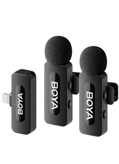 BOYA BY-V2 Ultracompact Wireless Microphone System for iOS Devices (2.4 GHz) - Black