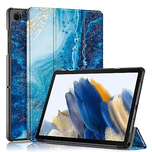 Gylint Folding Folio Stand Case for Samsung Galaxy Tab A9+ 11-Inch 2023 (Model: SM-X210/X216/X218), Ultra-Thin PU Leather Smart Cover, Sea Wave - Image 1